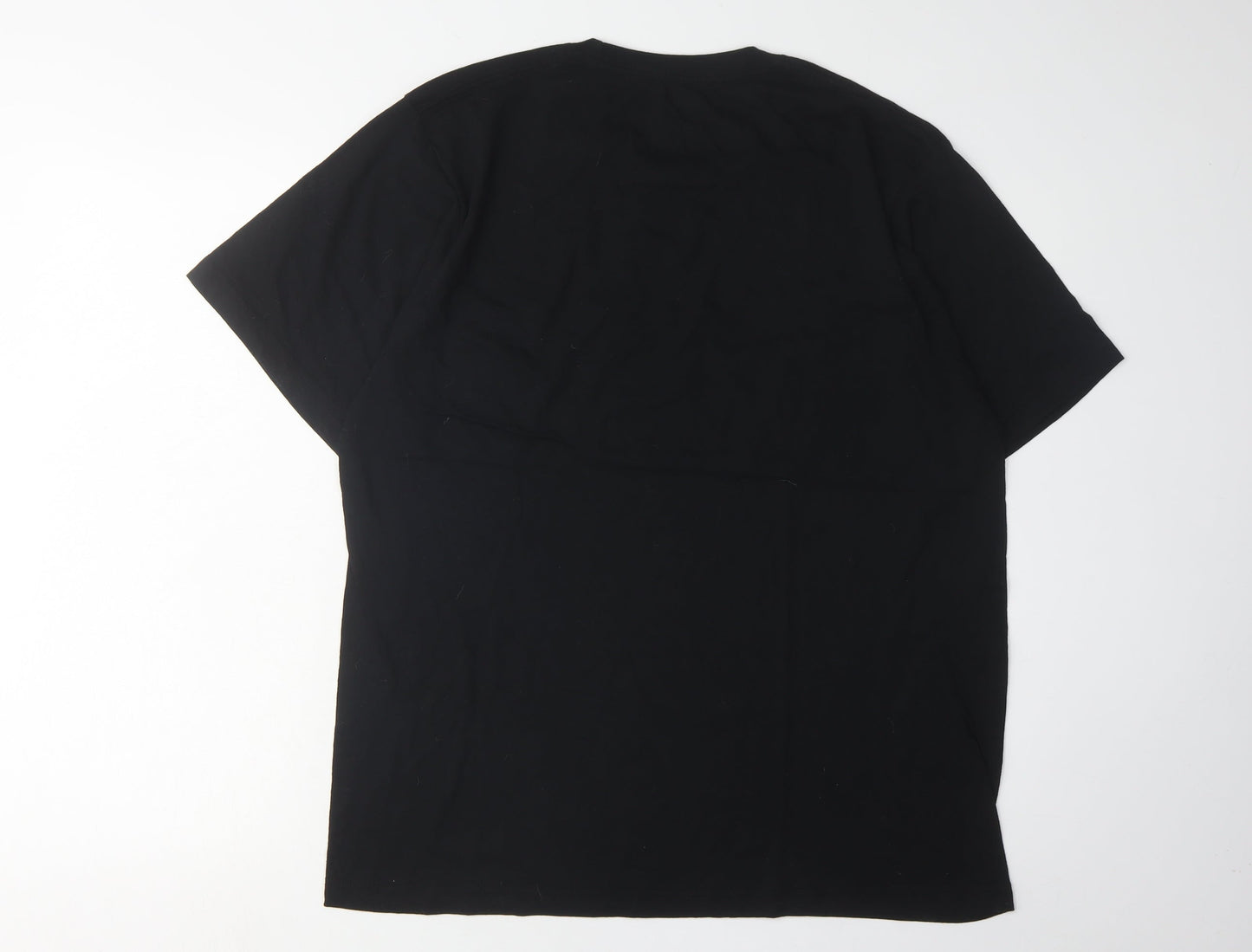 Reebok Men's Black XL Crew Neck T-Shirt Solid Logo