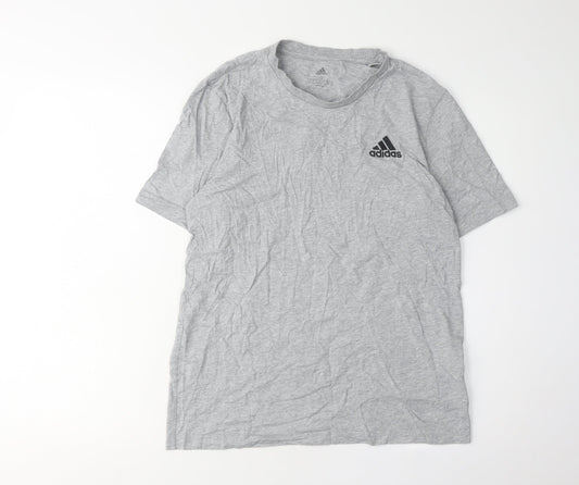 Mens UK Size S adidas Grey Cotton T-Shirt