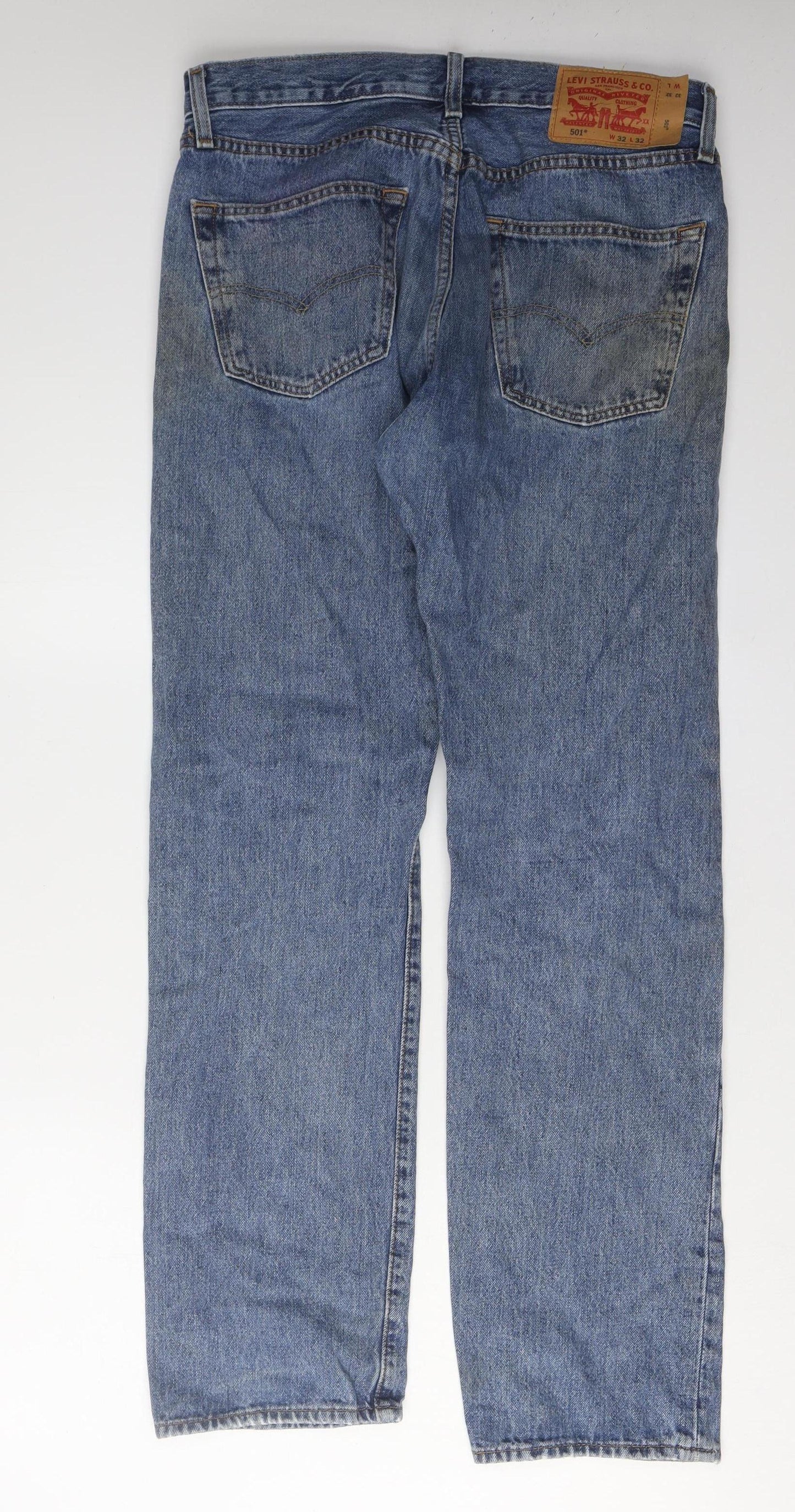 Levi Strauss & Co Men's Blue Straight Jeans W32 L32