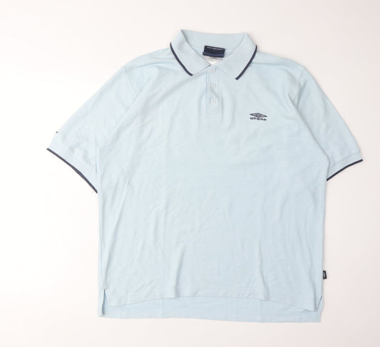 Umbro Men's Blue Polo M Short Sleeve Sporty Attire