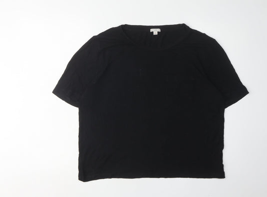 Gap Women's Black Crew Neck Basic T-Shirt Size M