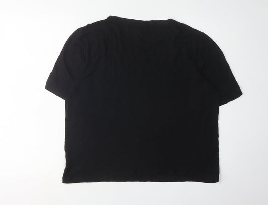 Gap Women's Black Crew Neck Basic T-Shirt Size M