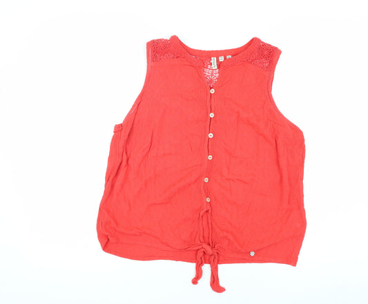 Superdry Women's Red Tunic Blouse Size 10