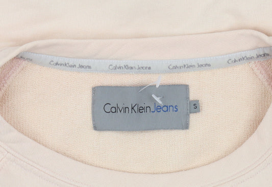 Calvin Klein Women’s Beige S Logo Sweatshirt