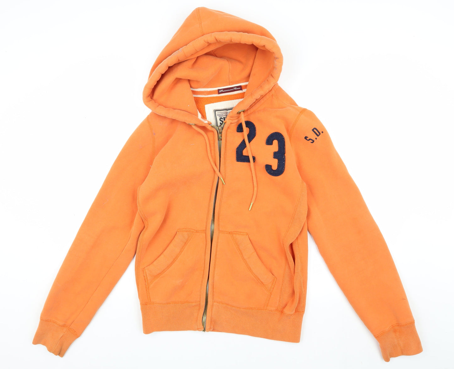 Superdry Men's Orange Hooded Jacket Size S