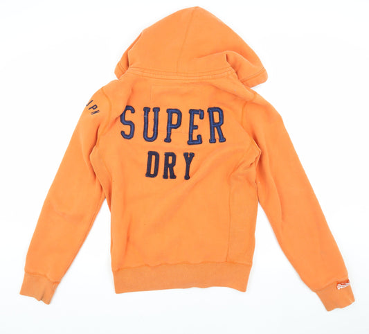 Superdry Men's Orange Hooded Jacket Size S