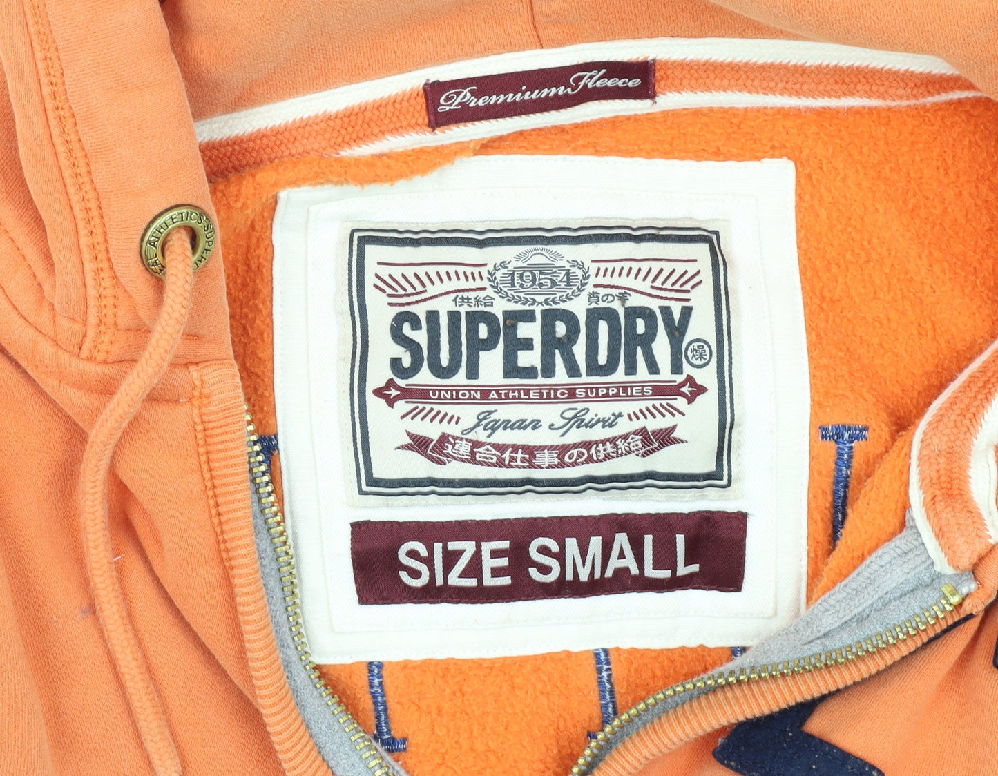 Superdry Men's Orange Hooded Jacket Size S