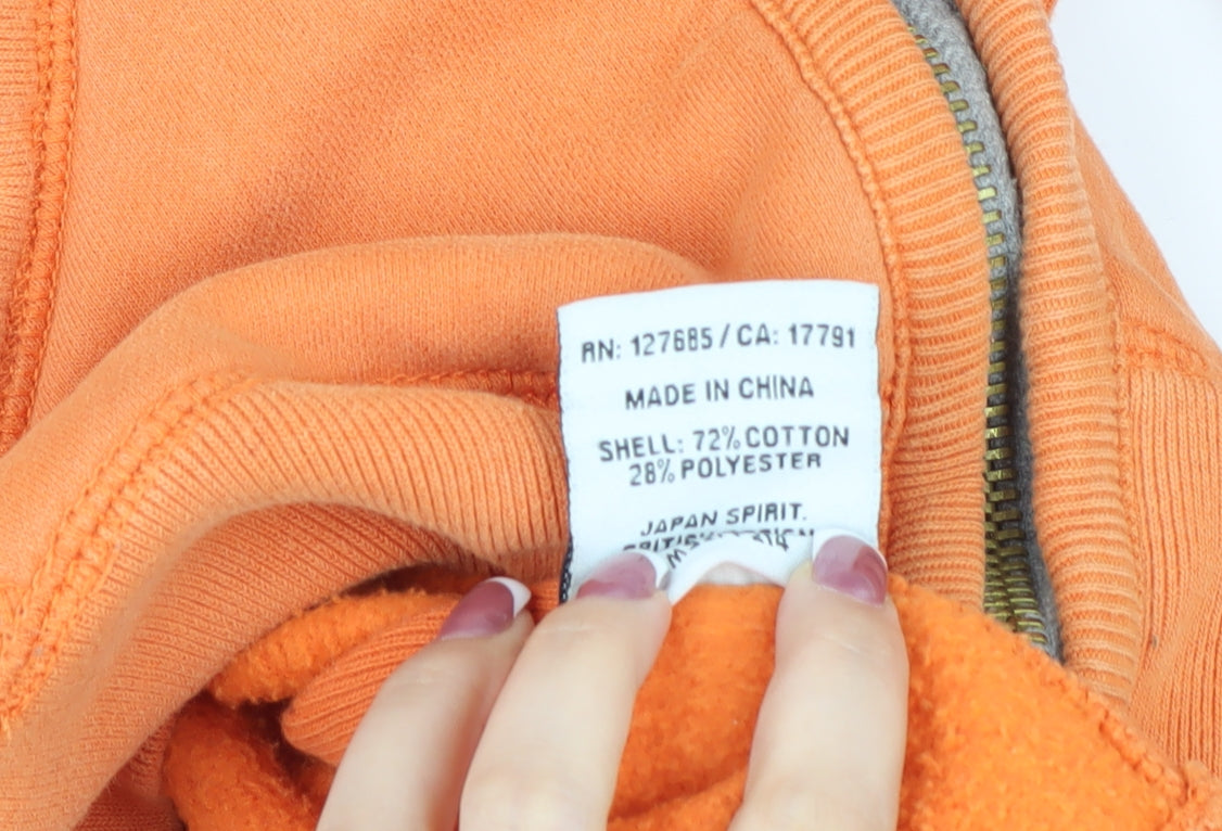 Superdry Men's Orange Hooded Jacket Size S