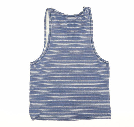 Jack & Jones Men's Blue Striped Tank Top - Size S