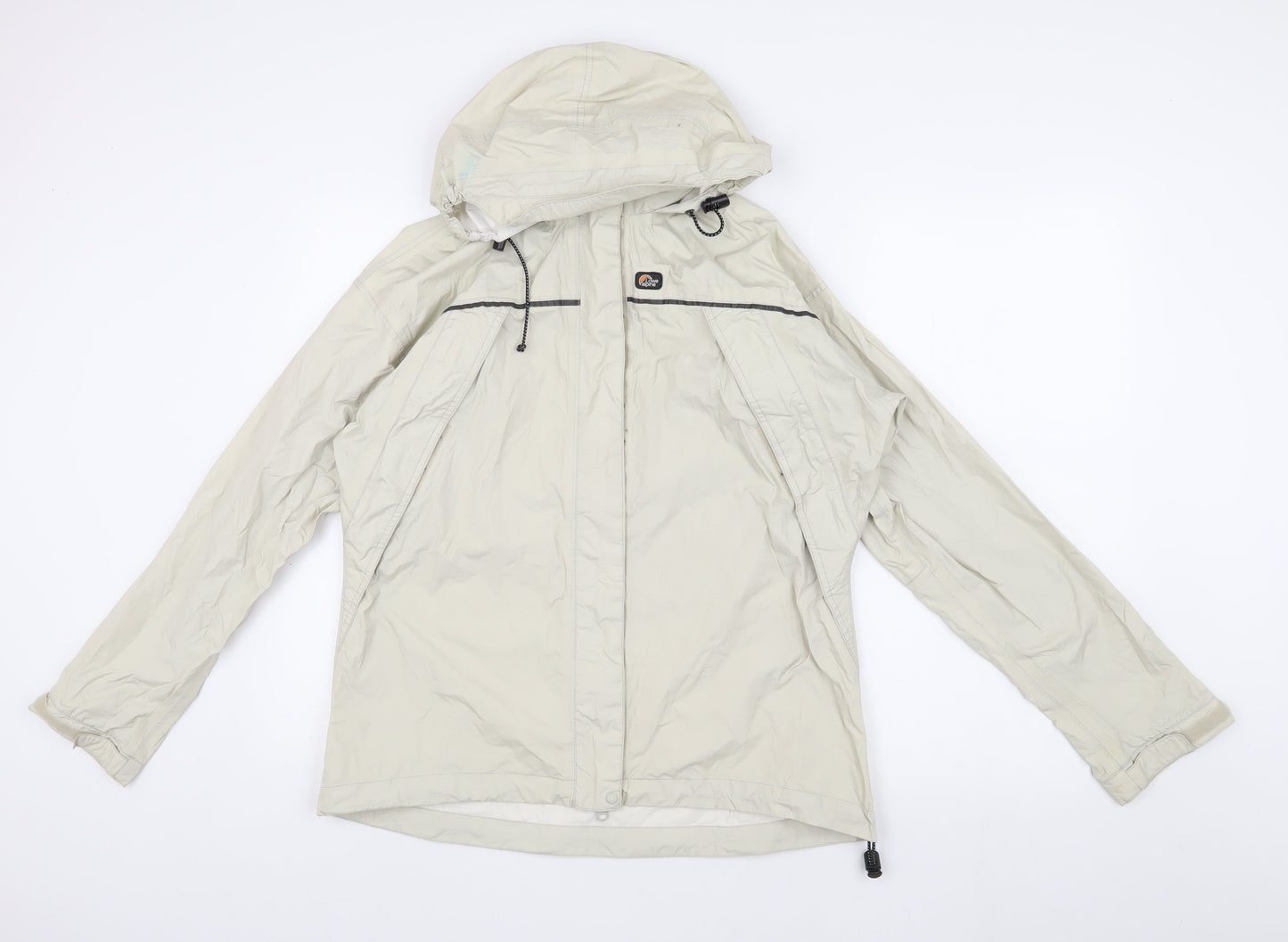 Lowe alpine Women's Beige Anorak Jacket, Size L, Hooded & Zip