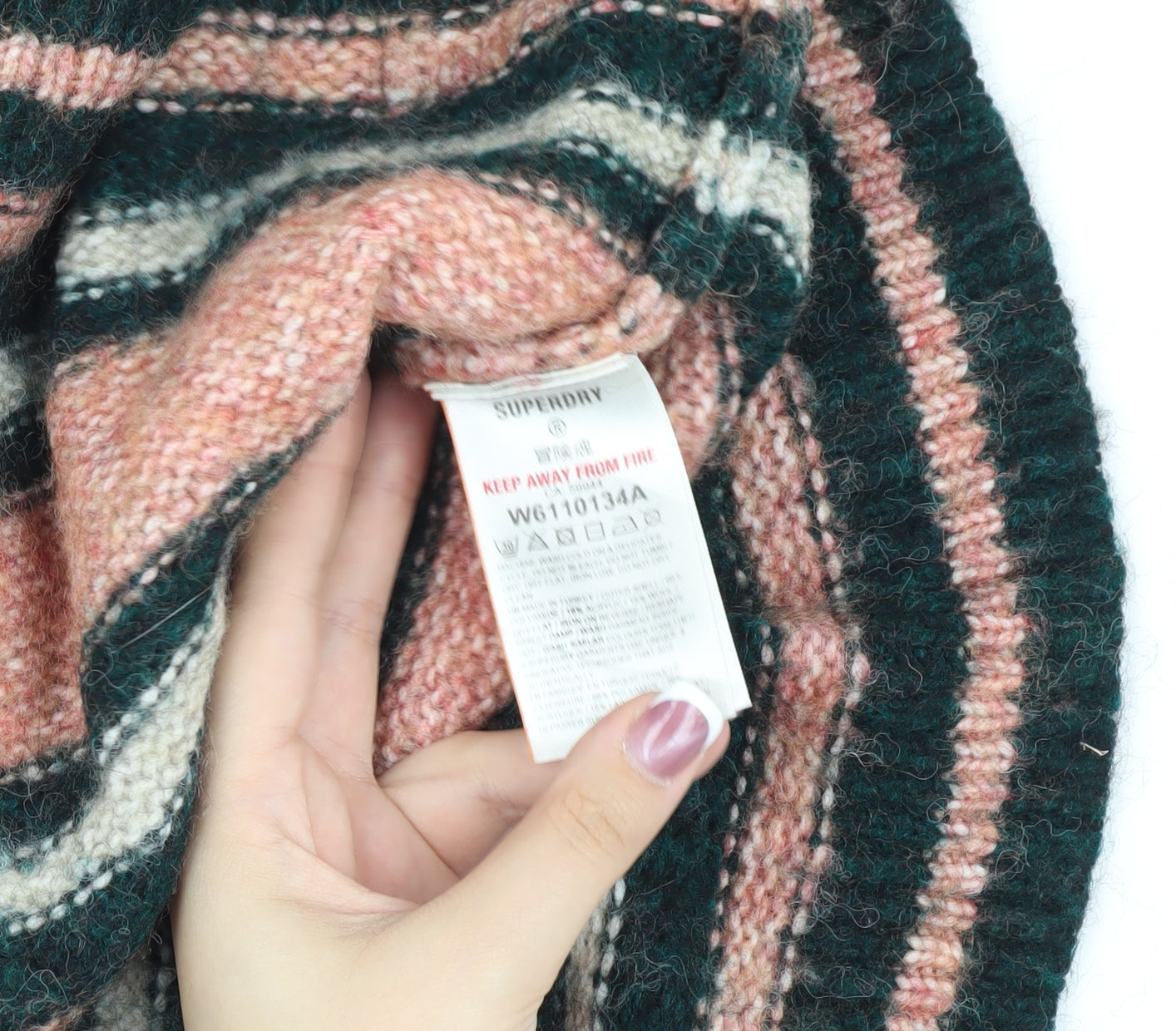 Superdry Women's Striped Pullover Jumper, Multicoloured, Size 12