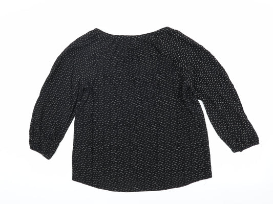 The White Company Women's Black Blouse Size 6, Casual Wear