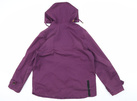 Joules Women's Purple Parka Jacket UK 14