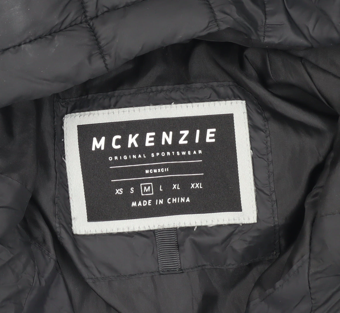 McKenzie Men's Black M Puffer Jacket Hooded