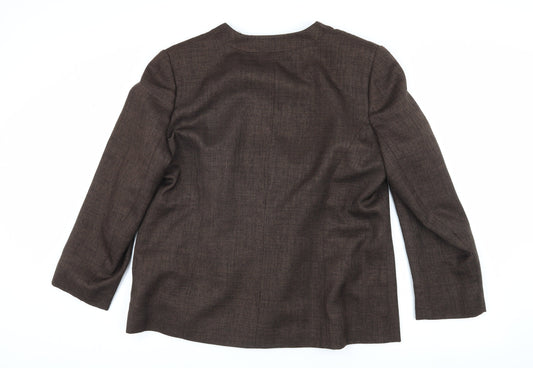 Eastex Women's Brown Wool Blazer, Size 16, Mid-Length