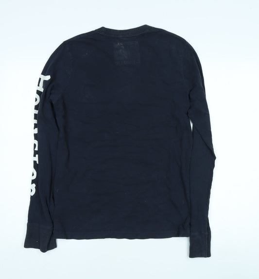 Hollister Men's Blue S Pullover Sweatshirt Logo