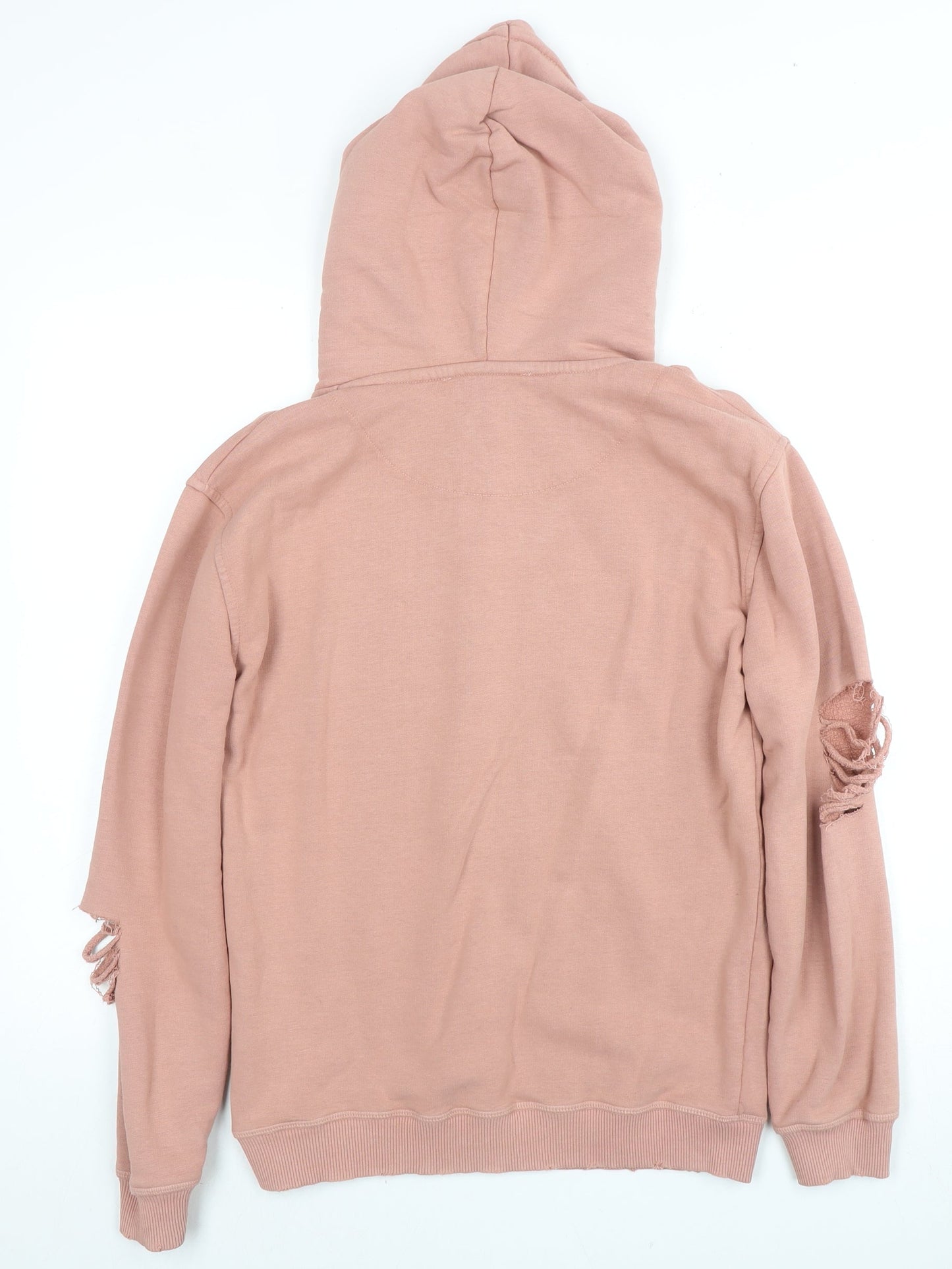 Firetrap Women's Pink Distressed Hoodie XS