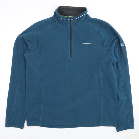 Craghoppers Men's Blue 1/2 Zip Fleece Sweatshirt L