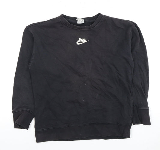 Nike Boys Black Pullover Sweatshirt L Casual Sportswear