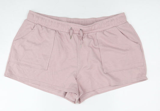 Jeff Banks Women's Pink Drawstring Shorts Size 18