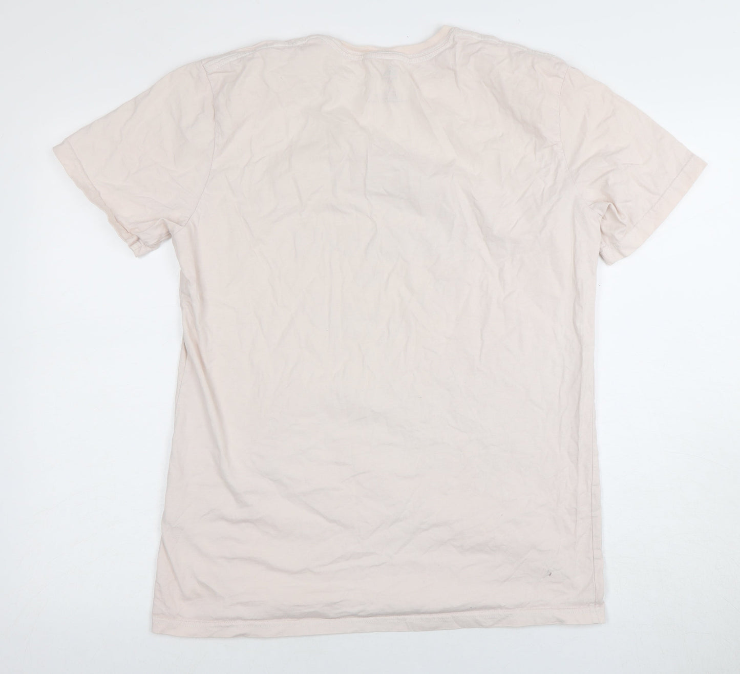 Quiksilver Men's Beige Graphic Print T-Shirt - Large