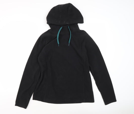 Mountain Warehouse Women's Black Fleece Pullover Hoodie Size 12