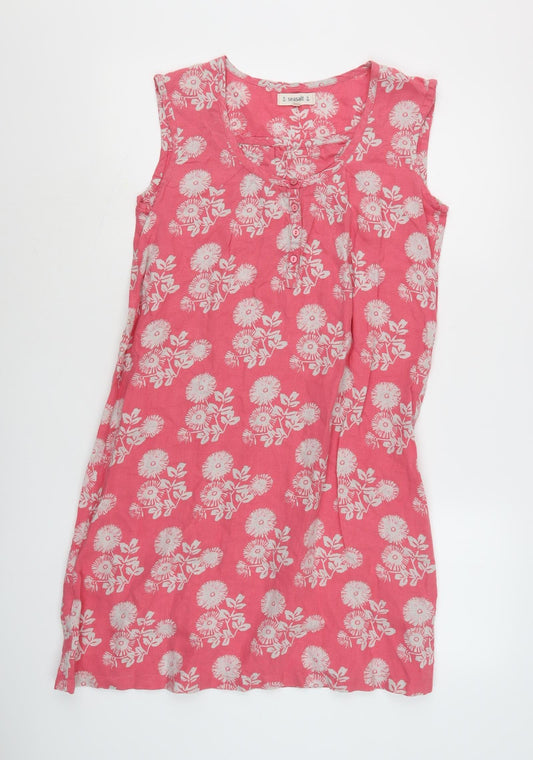 Seasalt Women's Pink Floral Sleeveless Dress Size 10