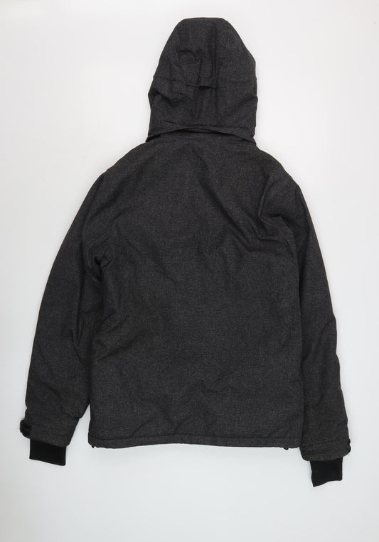 Mountain Warehouse Men's Grey Hooded Parka Jacket XS