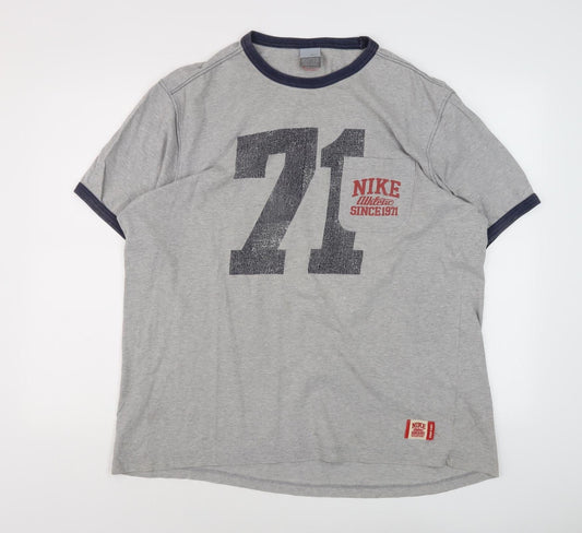 Mens UK Size XL Nike Grey Cotton T-Shirt