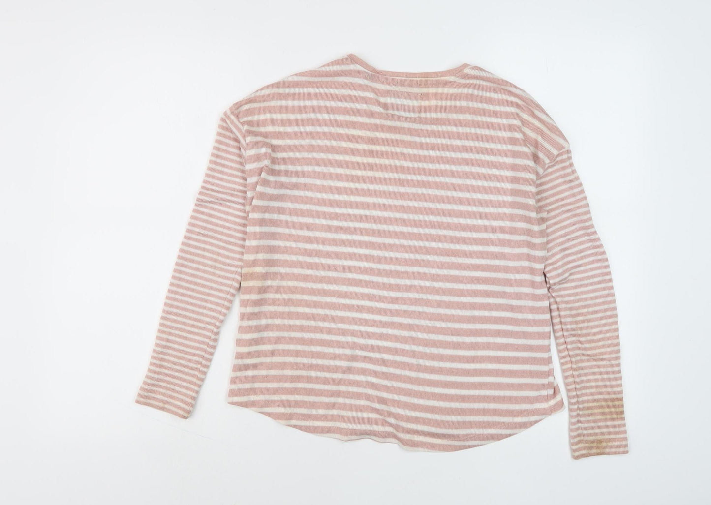 Superdry Women's Pink Striped T-Shirt XS
