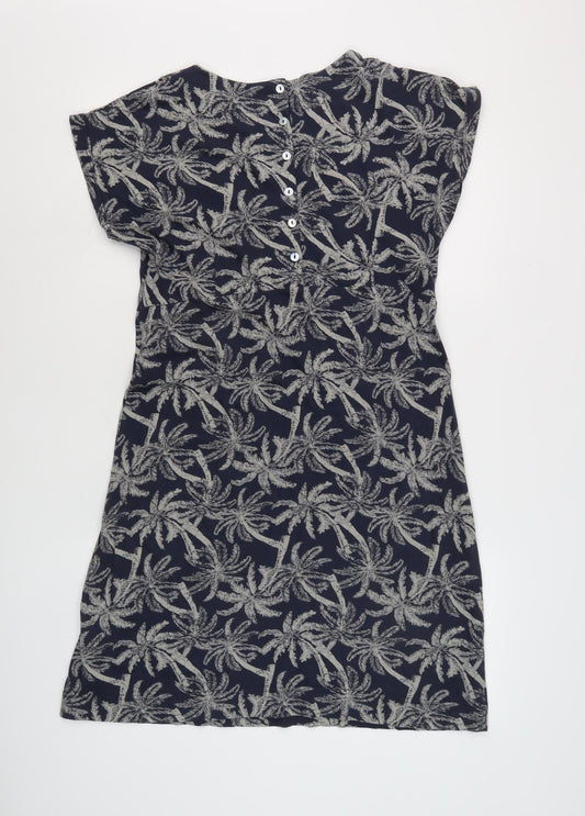 Weird Fish Women's Blue Size 12 Dress, Animal Print