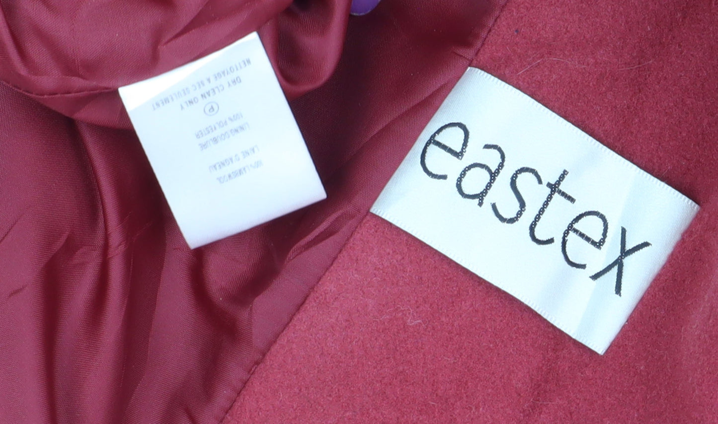 Eastex Women's Red Wool Overcoat Size 12