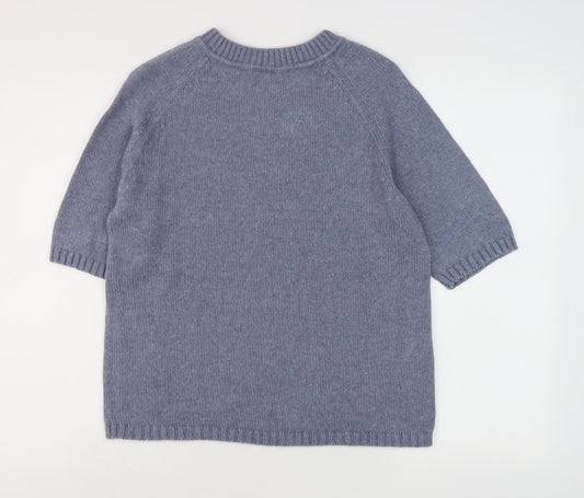 Laura Ashley Women's Blue Jumper, L, Raglan Sleeve