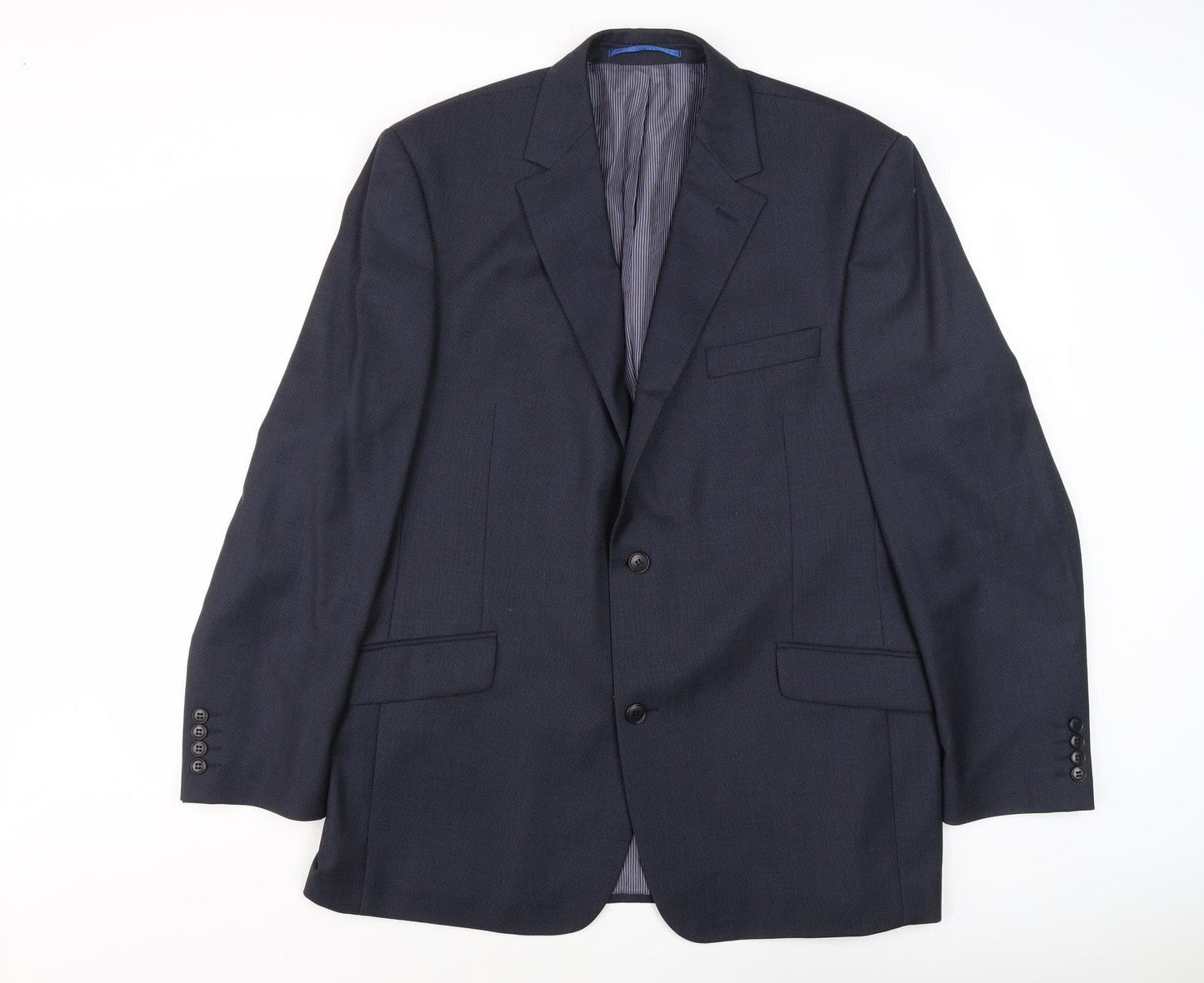 Daniel Hechter Men's Blue Wool Blazer Jacket, Size 44R