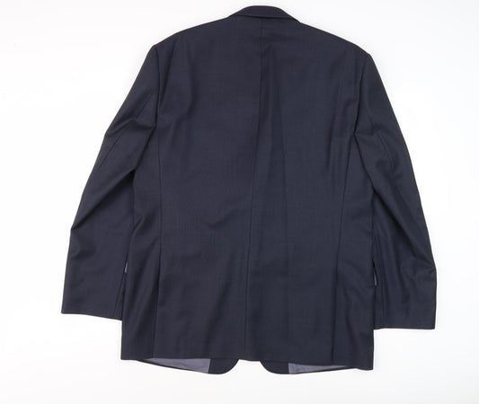 Daniel Hechter Men's Blue Wool Blazer Jacket, Size 44R