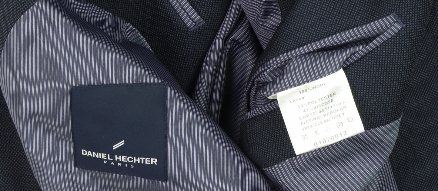 Daniel Hechter Men's Blue Wool Blazer Jacket, Size 44R