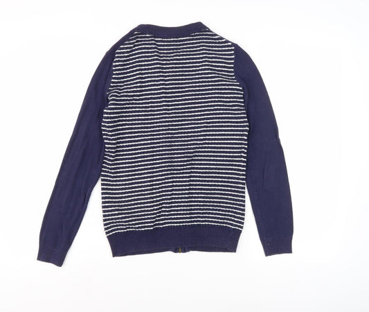 Tommy Hilfiger Women's Blue Striped Cardigan XS