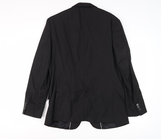 Jeff Banks Men's Black Slim Fit Suit Jacket 40S