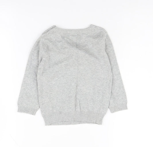 Tiny Little Wonders Unisex Grey Pullover Jumper 12-18 Months
