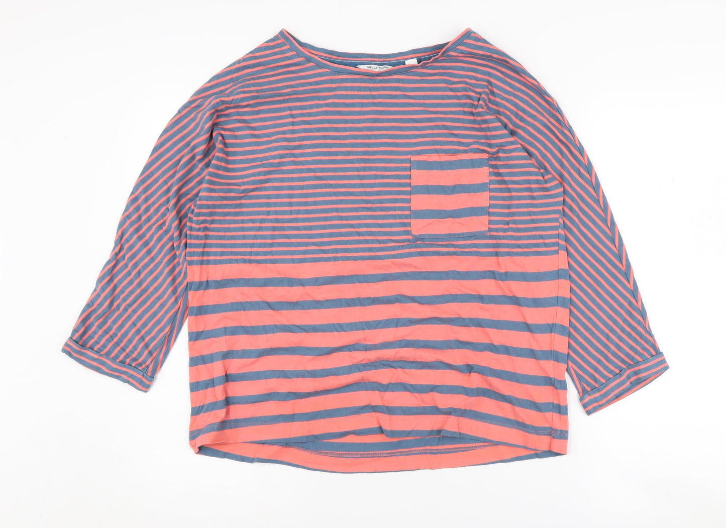 White Stuff Women's Striped Boat Neck T-Shirt - Size 12