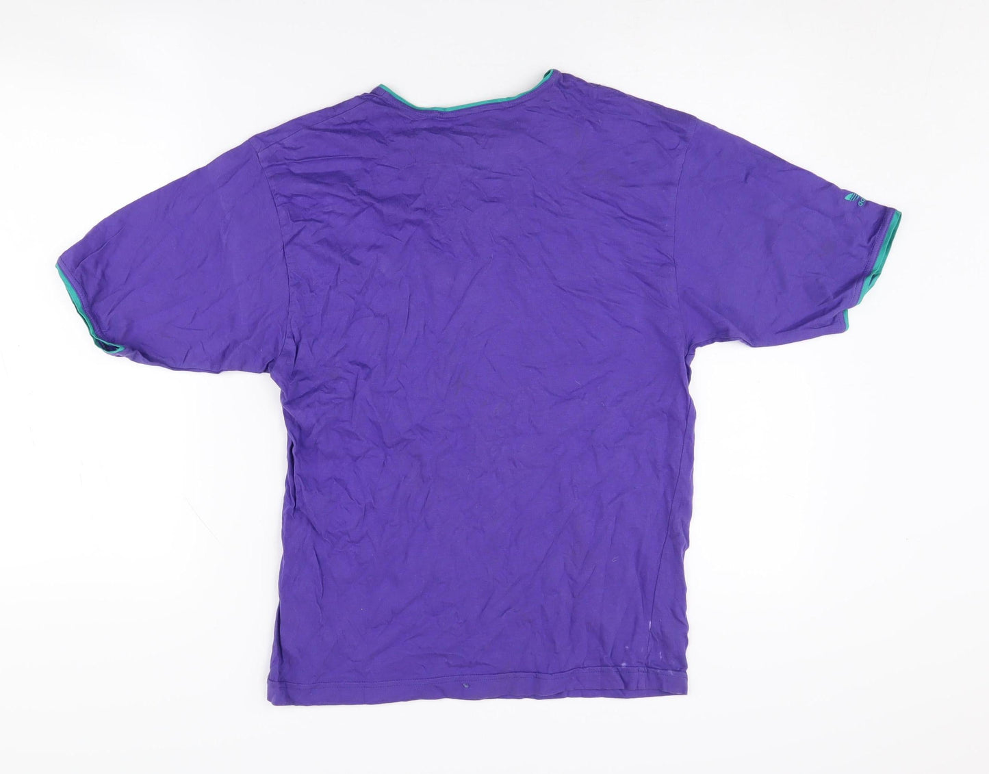 Adidas Unisex Purple Henley T-Shirt Size 12