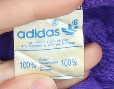 Adidas Unisex Purple Henley T-Shirt Size 12