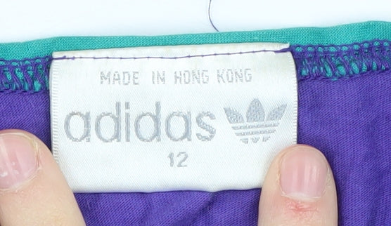 Adidas Unisex Purple Henley T-Shirt Size 12