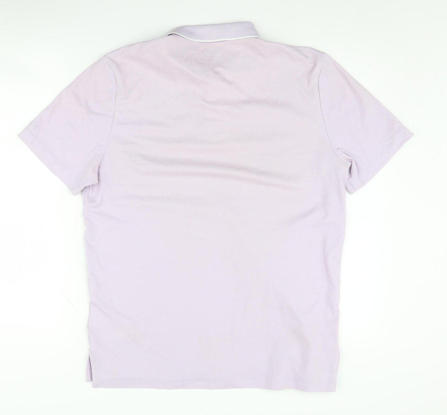 DKNY Men's Purple Polo Shirt, Medium, Short Sleeve