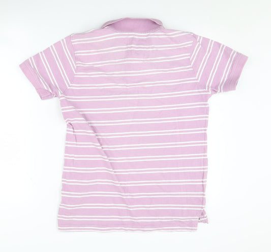 Crew Clothing Men's Pink Striped Polo Shirt - M