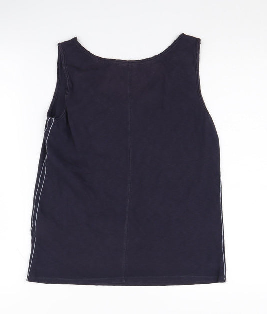 Womens UK Size 10 White Stuff Black 100% Cotton Tank