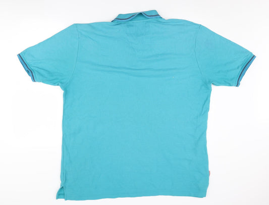 Slazenger Men's 2XL Blue Polo Shirt Short Sleeve