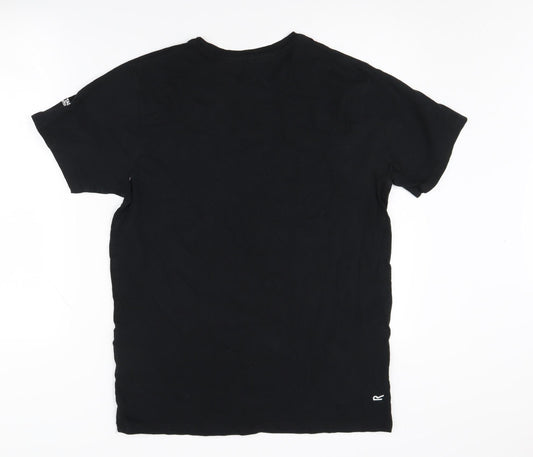 Regatta Men's Black Cotton Graphic T-Shirt M