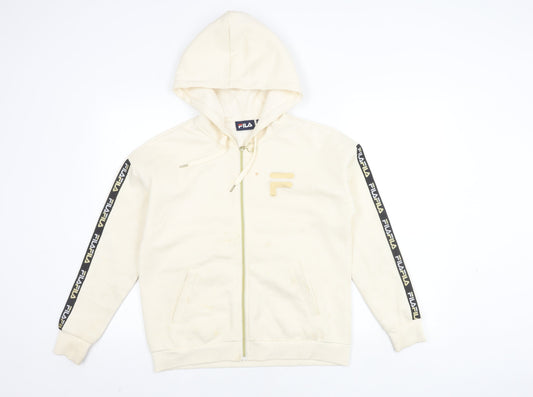 Fila Unisex Ivory Full Zip Hoodie XS