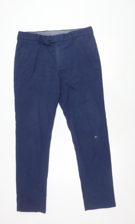 Charles Tyrwhitt Men’s Blue Slim Fit Trousers 34W